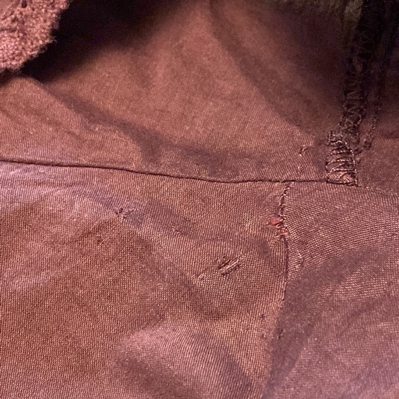 Free People Sunny Days Ahead Cranberry Ruffle Crop Top size large - Picture 9 of 12